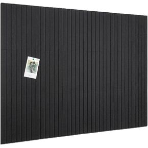 Large Cork Board for Wall, Black Bulletin Board, 6 Pack Felt Wall Tiles with Pushpins, Cork Boards for Office Pin Board Tack Board Cork Boards(Black 6pcs)