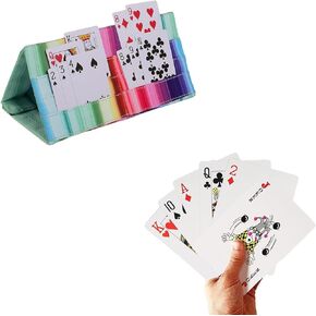SeptCity Jumbo Playing Cards, 3.5 X 5 Inches Full Deck Huge Poker and Card Holders for Kids Adults