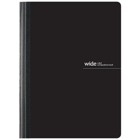 Book Office Depot® Poly Composition Book ، 7 1/2 "× 9 3/4" ، محكم واسع ، 160 صفحة (80 ورقة) ، أسود