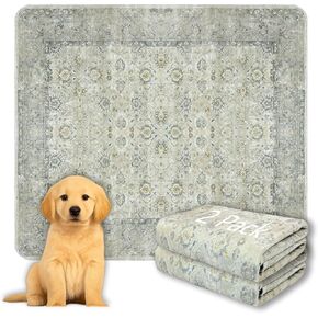 Washable Pee Pads for Dogs, Reusable Non-Slip Puppy Pads with Super Absorbent, Waterproof Rug for Training Travel Whelping Housebreaking Incontinence Crate
