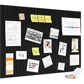 Bostin Bulletin Board 36 "× 24" لوحة كورك كبيرة للوحة الدبوس للدفع للمكتب 6 حزمة DIY صورة الألواح الزخرفية مربعات الجدران للمنزل ، رمادي فاتح in Kuwait