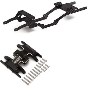 طقم هيكل ألياف الكربون الداخلي ولوحة انزلاقية لـ SCX24 المحوري Deadbolt Jlu C10 Bronco 1/24 RC Crawler Part