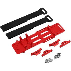 Aluminum Alloy Battery Holder/ESC/Receiver Bracket for LOSI 1/18 Mini LMT 4X4 Brushed Monster Truck Metal Upgarded RC Parts (red)