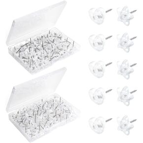 200 قطعة دبابيس دفع واضحة ، نجم pushpins لطيف القلب إبهام القلوب من أجل لوحة الفلين ، بلاستيك ديكور تزيين تزيين الإبهام دبابيس لملصقات لوحة الإعلانات خرائط مدرسة مكتب مدرسة