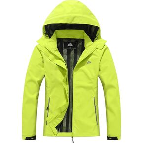 MOERDENG Women's Waterproof Rain Jacket Lightweight Spring Fall Hooded Raincoat for Hiking Travel Outdoor