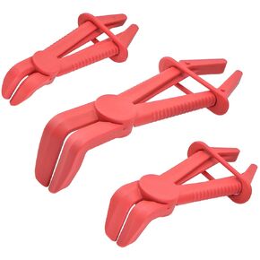 3-Piece Plastic Hose Pinch Off Pliers, Hose Clamp Pliers Straight for Flexible Hoses, Gas Lines, Radiator, Brake, Coolant, and Fuel Lines Tool