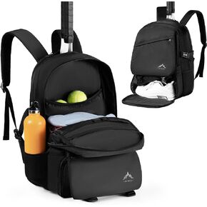 Tennis Bag-Tennis Backpack for Women Men 2 Rackets with Separate Shoe Compartment & Insulated Pocket