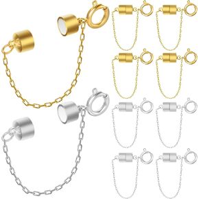 10Pcs Bracelet Clasp Gold and Silver Supplies, Bracelet Clasps and Closures Clasps for Bracelets Tool, Not Easy to Fall Off Bracelet Extender, Bracelet Clasps Clasp