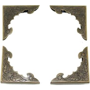 30PCS Metal Corner Protector ، حماة زاوية برونزية 40 مم ، حماة زاوية خزانة ، زخرفة ألبوم زخرفية حامي الزاوية ، غطاء حافة الزاوية لقائمة الكتب الأثاث طاولة القهوة حافة