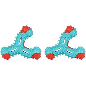 ذراع ومطرقة للحيوانات الأليفة Nubbies التهربون دوج Dental Toy | أفضل لعبة مضغ كلب للمضغ المعتدلة | لعبة Dog Dental Toy تساعد في تقليل البلاك والتارتر | صودا الخبز نكهة الدجاج (حزمة 2)