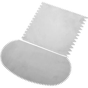 2 PCS الفولاذ المقاوم للصدأ الكاشطات المسننة الأدوات الحرف لنحت السيراميك الطين الفخار (2 أشكال)