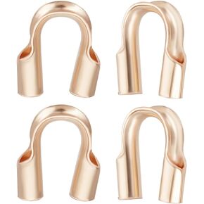 Beebeecraft 1 Box 20pcs Wire Guards 14K Gold Brass Metal U.