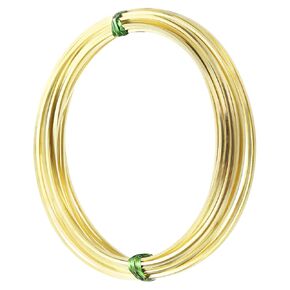 PATIKIL 19.7 Feet Brass Square Wire, 1mm Wide Bendable Brass Beading Wire 18 Gauge Flat Bezel Wire for Jewelry Making DIY Sculpting Crafts