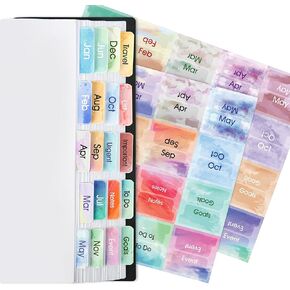 علامات التبويب Planner Monthly (80 ملصقًا في المجموع ، 36 شهرًا ، 24 موضوعًا ، 20 فارغًا) ملصقات ملصقات شهرية للمخططين ، علامات تبويب ملصقية للموضوع للمجلدات والصفحات (ألوان مائية)