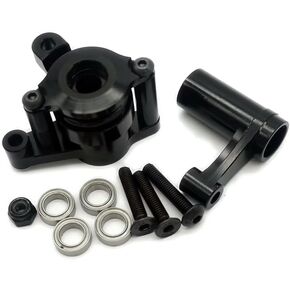 Aluminum Steering Assembly Double Shear Steering Rack with Bearings Black for Axial 1/10 Yeti AX31122