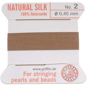 Griffin Silk Delling Cord & Needle Size 2 Beige