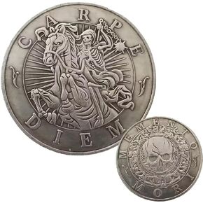 Memento Mori Medal Carpe Diem Stoicism Souvenior Coins Coin Coin for Collector