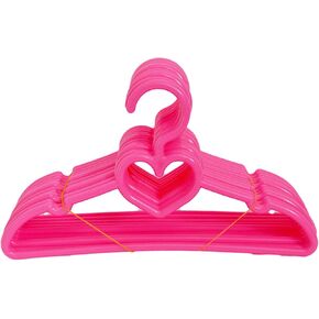 شماعات Mybrittany's 12 Pink Heart Tools تناسب 18 بوصة فتاة الدمى-18 بوصة شماعات ملابس الدمية