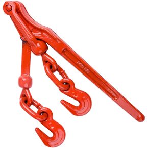 5/16 Inch X 3/8 Inch Heavy Duty Lever Load Binder with Grab Hooks, Secure Heavy Loads to Truck Or Flatbed Trailer (5400lbs-2)