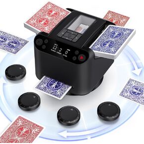 خلل البطاقة التلقائي وموزع 2 في 1 ، 2 Deck 360 ° دوران الدوران لآلة لاعب 12 لاعبا ، 4 أجهزة التحكم عن بعد ، آلة تشغيل بطاقة تشغيل قابلة لإعادة الشحن من أجل UNO ، بوكر ، المرحلة 10 in Saudi Arabia