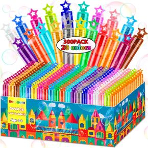 300pcs 20 ألوان مجموعة صغار الفقاعات النجمة ، والأحزاب تفضل ألعاب تشكيلة للأطفال ، وعيد ميلاد الفقاعة بالجملة ، وحفل زفاف ، في الهواء الطلق ، حقائب جيدة ، عيد الهالوين ، عيد الميلاد ، جوائز الكرنفال