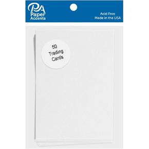 Accent Design Paper Accents Trading Cards, 2.5" x 3.5", 100lb White, 25-Pack – Blank Flash Cards, Small Note Cards, White Cardstock, Blank Business Cards, DIY Craft & Art Supplies
