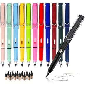 XIUSHE 6PCS Linfinity Forever Pencils for-0.7mm Infinite Infinite Metal Inkless Pencils ، Pencil Magic Writing Pencil للاستخدام المهني للمكاتب المدرسية (Black White ، 6)