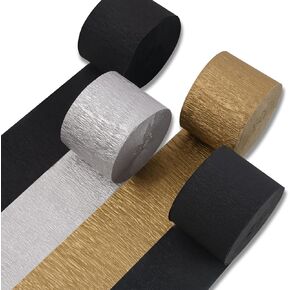 PartyWoo Green Crepe Paper Streamers 4 Rolls 328 ft Pack of Army Dark Green Crepe Paper for Graduation Christmas Jungle Birthday Party Decorations (1.8 Inch x 82 Ft/Roll), Green-13