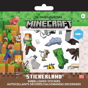 Minecraft-Stickerland Multi Subs Subs Pad-16PGS ملصقات ملصقات متعددة الأدوات-16 صفحة