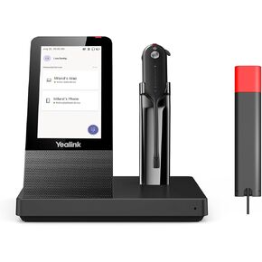 yealink WH67 سماعة رأس لاسلكية مع BLT60 حزم BUNDLES Bluetooth مع سماعات رأس الميكروفون DECT للكمبيوتر كمبيوتر محمول فرق VOIP الهاتف ZOOM