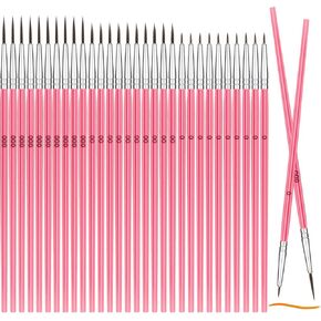 30 Pcs Tiny Detail Paint Brushes, Mini Small Painting Brushes Set, Fine Tip Paint Brushes Set with 3 Size #0#00#000 Liner Brush for Art, Crafts, Acrylic, Watercolor, Oil, Miniature 40k Model, Face