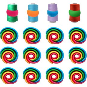 48pcs Thread Spool Savers, Thread Splitter Saver for Sewing Machine, Silicone Gel Spool Huggers