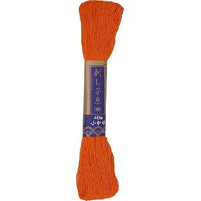 Sashiko Thread Thinner 40m Skein Col.21 -Dark Orange- Japanese Embroidery & Quilting by Yokota
