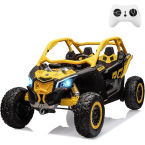 ركوب 2 مقاعد على سيارة UTV ، سيارة Can-Am الكهربائية المرخصة على الطرق الوعرة ، شاحنة الأطفال 4WD مع التحكم عن بعد ، بطاريات 2 * 24V 7AH ، محرك 4 * 200W ، 23 "مقعد كبير ، إطارات إيفا ، تعليق الربيع ، ألعاب للأطفال
