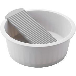 Gadpiparty Baby Washboard Basin Plastic Non- Slip Washtub Delicate Mini Washbasin for Hand Wash Laundry Household (Grey)