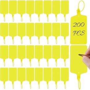 200 PCS بلاستيكي علامات الشحن العازلة ذاتية القفل ذاتي العلامات الختم البلاستيكية لوضع العلامات على معطف العلامات علامات الأمتعة البلاستيكية علامات المفتاح اللوجستي