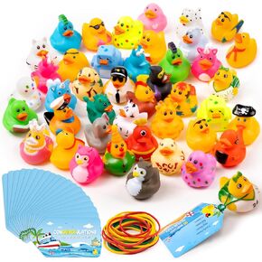 H1vojoxo Duck Tags for Cruising - 120 PCS Cruise Ducks للاختباء مع البط العلامات بكميات كبيرة مع بطاقات الرحلات البحرية يبحر البط في البط كرنفال لبط الرحلات البحرية لبطن الرحلات البحرية