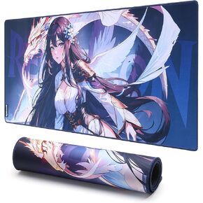 Redragon P046S PAD ANIME GAMING MOUSE-سطح ليكرا ناعم ، قاعدة مطاطية مضادة للانزلاق ، مقاومة للانسكاب ، تصميم سميك 5 مم ، 13 × 10 بوصات ، أزرق داكن.