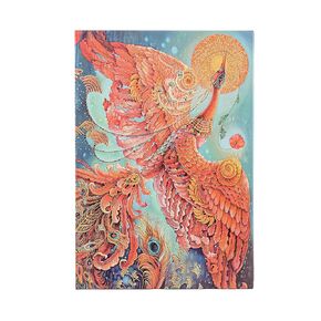 مجلة Firebird Midi غير المبطنة ، 144pg ، 120gsm بواسطة Paperblanks (الطيور من السعادة): Firebird Birds of Leaint