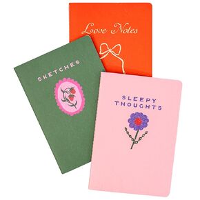 Ban.do Rough Draft Notebook Journal Set 3 ، دفاتر غرزة الغلاف الناعم مع 32 صفحة مبطنة لكل منهما ، ملاحظات الحب