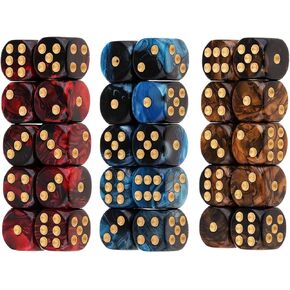 30 قطعة ستة من الجوانب النرد ، D6 DICE ، DICE 16MM Acrylic Dice ، ألعاب الطاولة ألعاب DICE لعب DICE لألعاب Table DND ، Yahtzee ، Bunco أو تدريس الرياضيات ، مع Black Bag