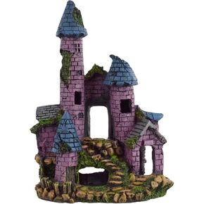 Underwater Treasures Prince Castle Aquarium Decor - Blue Resin Castle Ornament