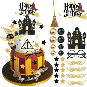 26 PCS Wizard Cake Cake Topper Decorations ، Filds Supplies ، Decorations Cupcake Plitter تحت عنوان
