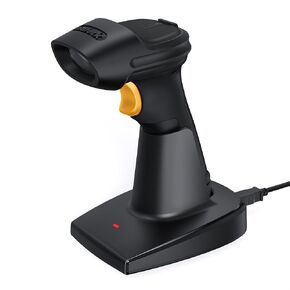 Inateck Bluetooth Barcode Scanner with Charging Base, 2D Wireless, Bundle Product, BCST-60 Black and BS04001