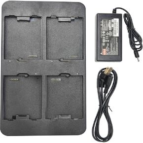 4-Slot Battery Charger Cradle with Adapter and Power Cord for Honeywell CT40 CT60 CT50 CT45 CT47 CT40XP CT45XP CT60XP Handheld Scanner,4-Slot Battery Charging Station Supports Scanner Batteries