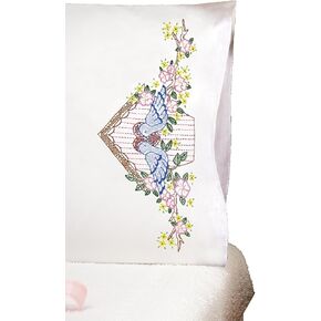 Tobin Love Birds مختومة لوسادات التطريز - مجموعة من 2