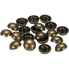 Harfington 20pcs أزرار خياطة معدنية نصف مقلدة ، 12.5 مم / 1/2 "نصف جولة الفطر أزرار كاب لؤلؤة معش