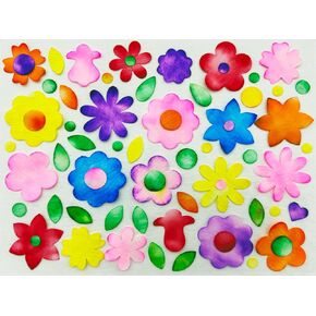 Roylco Blots of Flowers – Pre-Cut Blank Floral Shapes for Classroom Crafts & Learning Activities, Unique Blot Paper for Watercolor & Marker Art – Easy 3D Arts & Crafts Supplies for Kids