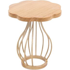Logofun Dollhouse Side Table مصغرة خشبية 1: 12 طاولة طاولة مصغرة Mini House Tea Desk Model لزينة أثاث منزل الدمية الملحقات