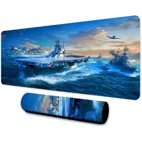 حاملة الطائرات الكبيرة ممود 31.5x11.8 بوصة كرتون حرب عسكرية غواصة غواصة المطبوعة المطبوعة Mousepad لمكتب كمبيوتر Decoration BDXPMN203